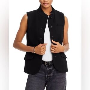 Rag & Bone Slade Ponte Vest Black size medium